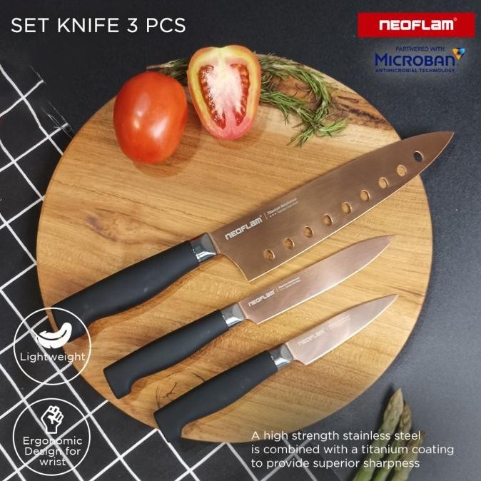 

Berkualitas Neoflam Titanium Set / Pisau Dapur