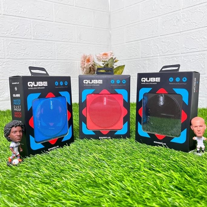 SOUNDPLUS SPEAKER BLUETOOTH 4.2 QUBE up to 6 Jam Super Portable Sound IPX26 Loud And Clear Quality