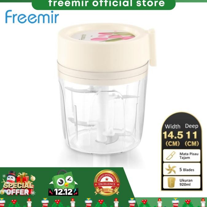 

Berkualitas freemir Chopper Manual Multfiungsi Dengan 5 Bilah Mata Pisau