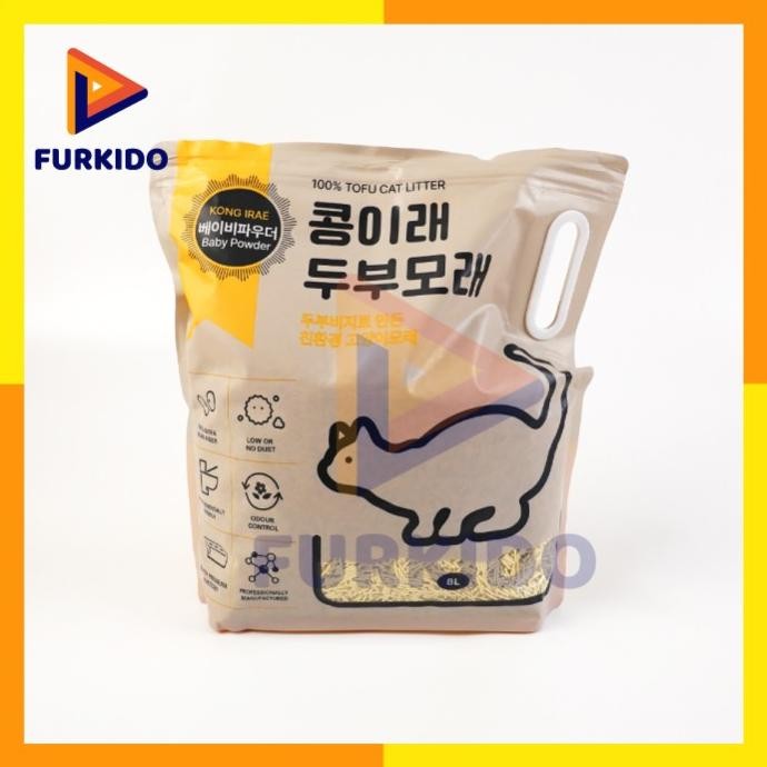 

KONG IRAE KOREA TOFU CAT LITTER / PASIR KUCING 8 L ORIGINAL