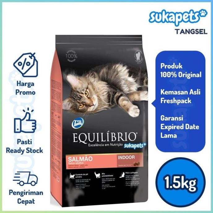 

EQUILIBRIO ADULT CAT SALMON FLAVOR MAKANAN KUCING 1.5KG ORIGINAL