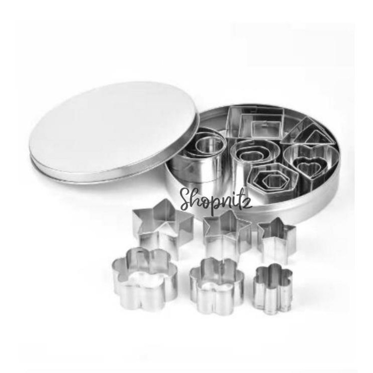 

TERPERCAYA Cookie Cutter SET / Cetakan Kue Set / Cetakan Kue Motif Stainless