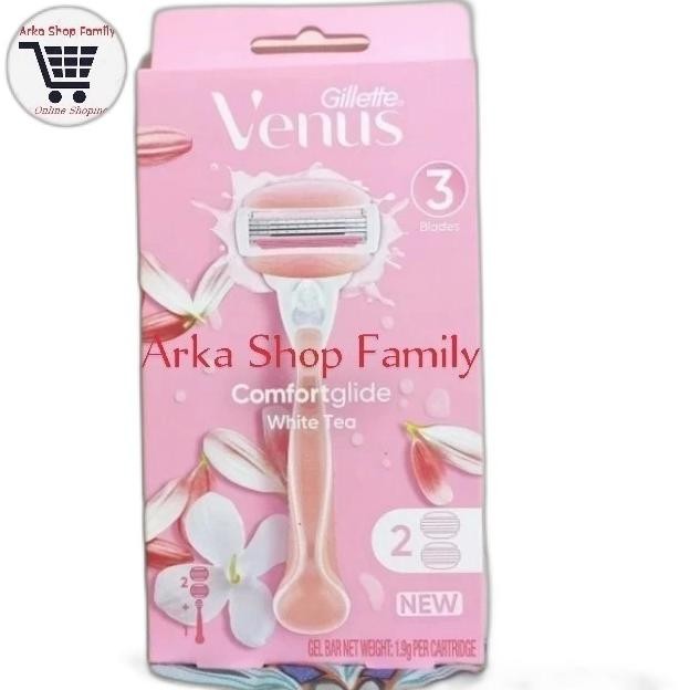 

Berkualitas GILLETTE Venus Comfortglide White Tea Isi 1 Handle + 2 Refill Pisau