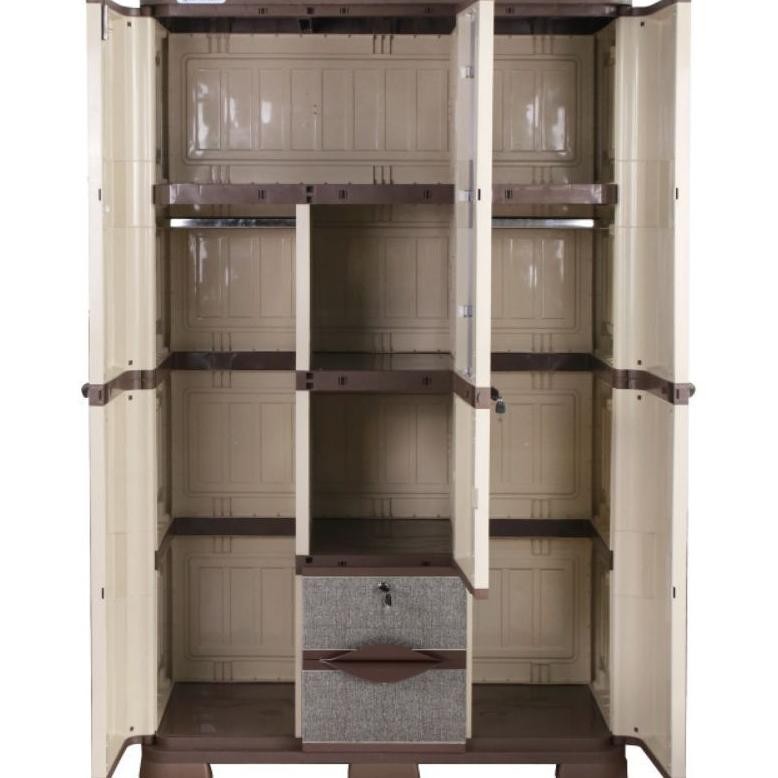 LEMARI PLASTIK OTC 3 PINTU OLYMPLAST - LEMARI PAKAIAN 3 PINTU CERMIN + LACI OLYMPLAST MODERN / LEMAR