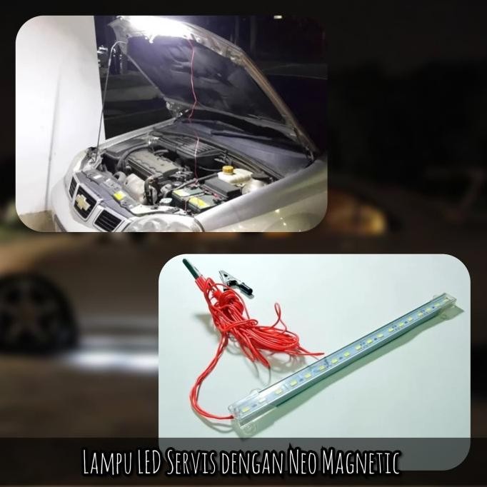 ori - lampu led emergency service mobil capit aki magnet superbright