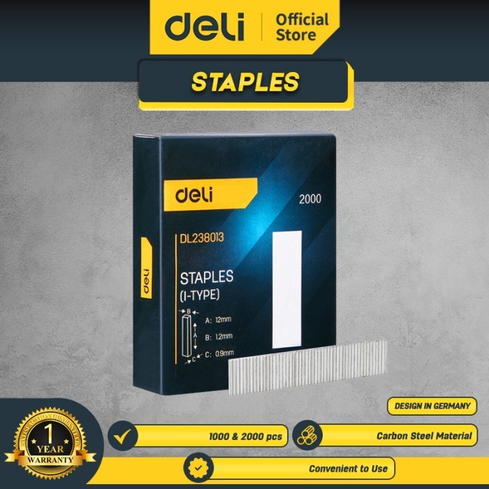 

Deli Tools Isi Ulang Staples Tembak 3 Model 2000pcs DL23801X