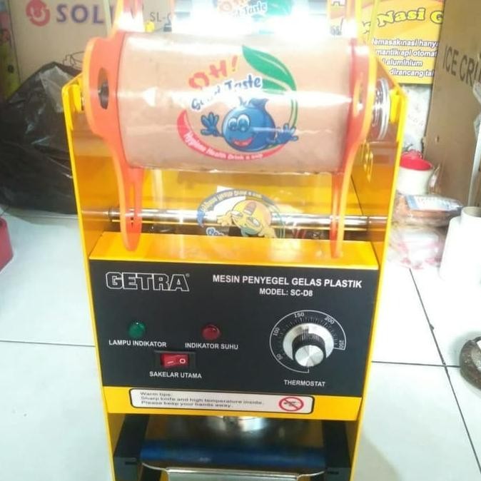 cup sealer getra sc-d8/ mesin pres gelas plastik