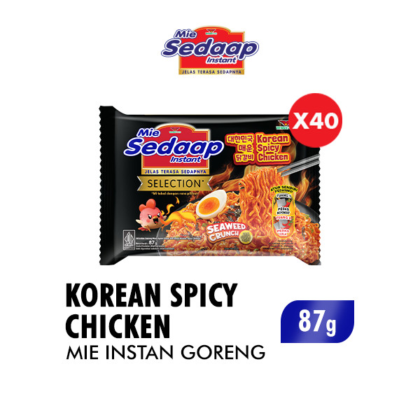 

Sedaap Mie Instan Korean Spicy Chicken Bag 87 gr x40