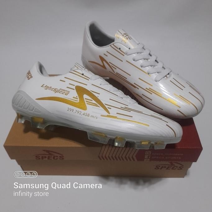 SEPATU BOLA ANAK SPECS LIGHTSPEED REBORN PUTIH GOLD