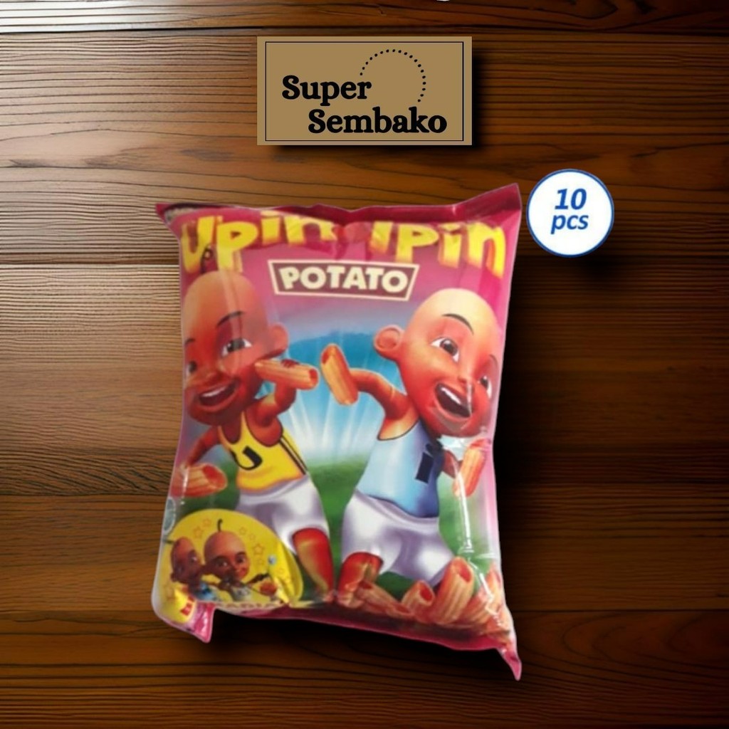 

SNACK KERUPUK CEMILAN UPIN IPIN POTATO KENTANG PER PACK ISI 10 PCS BUNGKUS