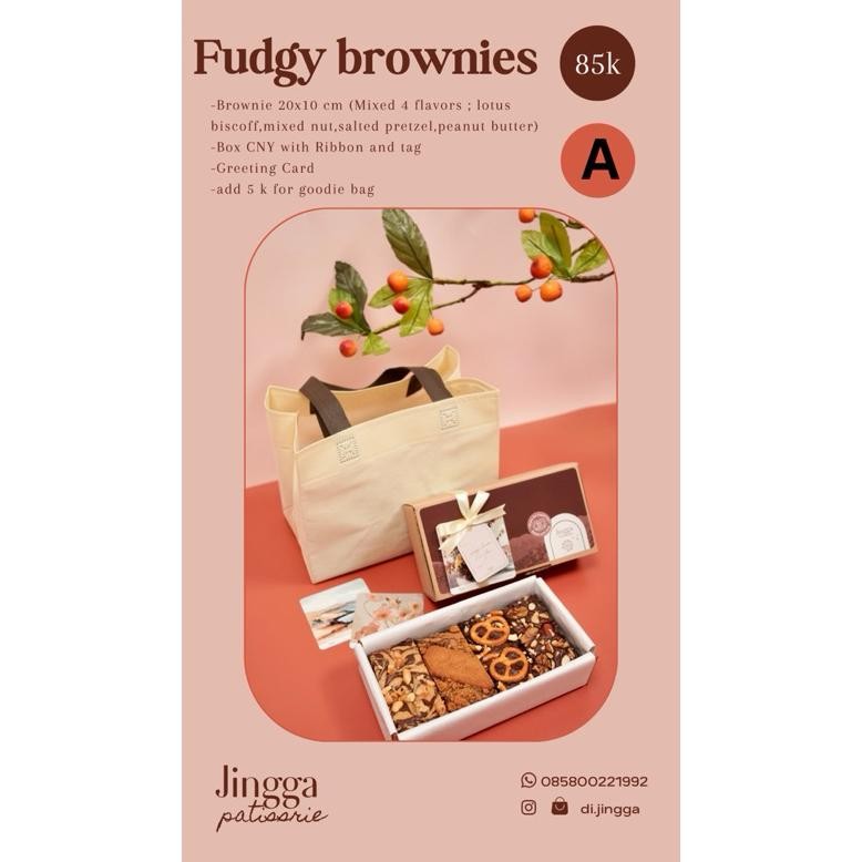 

Fudgy Brownies Jingga Patisserie | CNY Hampers| Hampers Imlek | Chinese New year Hampers