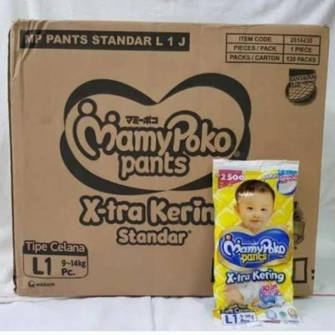 MamyPoko Pants X-tra kering Size L _ 1 Dus 12rcg