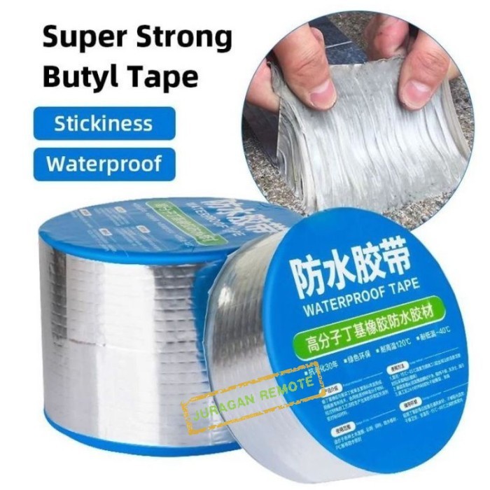 

Lakban Anti Bocor Lem Anti Air ISOLASI JUMBO Aluminium Foil Super Strong Butyl Waterproof Tape Serbaguna 5cm x 5mtr