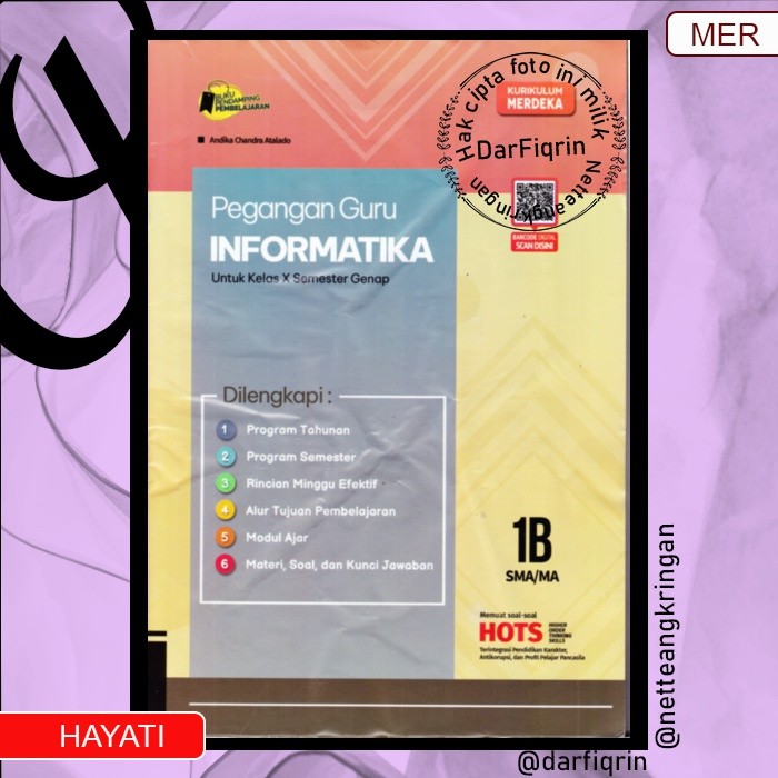 Pegangan Guru Informatika Kelas 10 Semester 2-SMA/MA KURMER Kurikulum Merdeka-Hayati/Grahadi/Simpati
