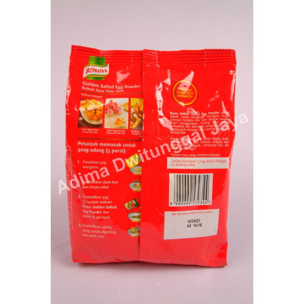 Termurah Knorr Golden Salted Egg Powder / Bubuk Saus Telur Asin Knorr 270Gr Ready
