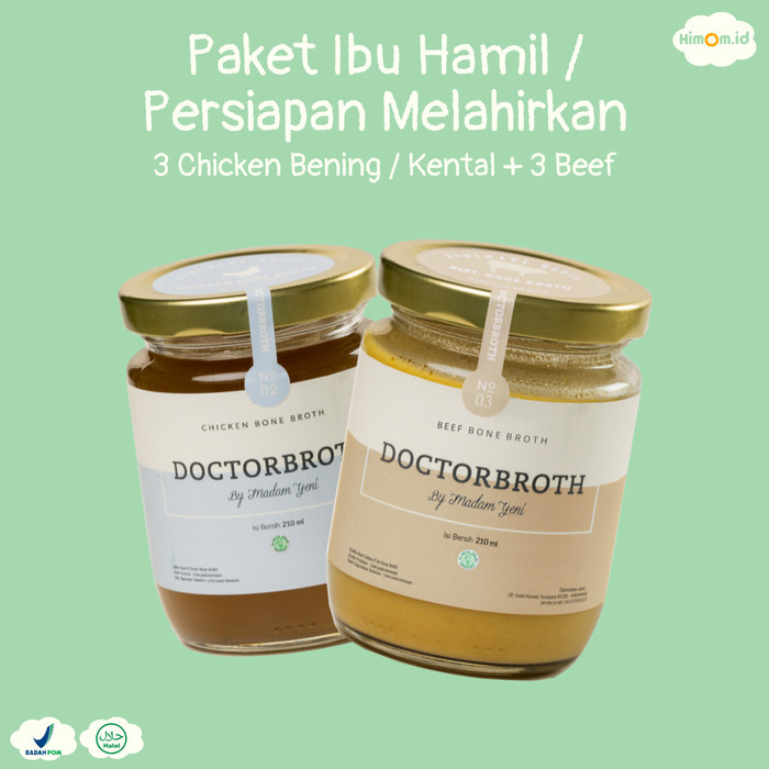 

Termurah Paket Ibu Hamil / Persiapan Melahirkan 6 Jar Doctor Broth - Bone Broth Ready