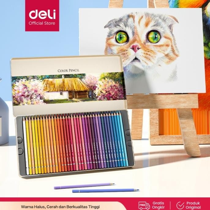 

DELI HIGH-GRADE OIL PENCIL COLOR PENSIL WARNA MINYAK 48/72 WARNA 6567