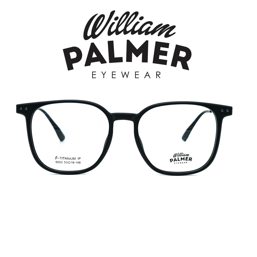 William Palmer Kacamata Pria Wanita Titanium 6003 C4 Black Doff