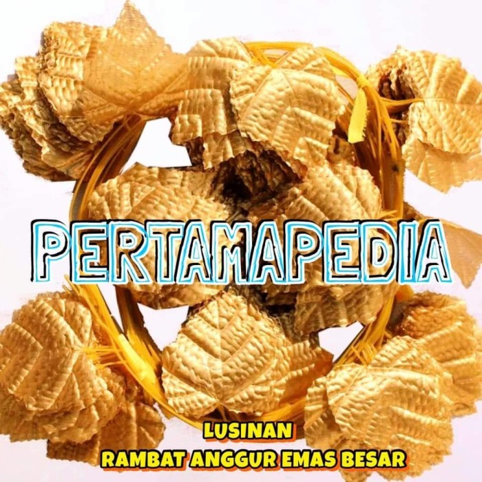 Lusinan Daun Rambat Plastik/ Daun Rambat Artificial/ Daun Emas Ready