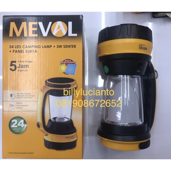 HOT SALE Lampu Emergency Camping Lamp LED 24 + Senter 3W + Panel surya