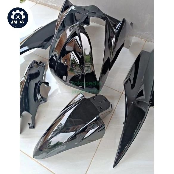 COVER FULL BODY HALUS MOTOR MIO SOUL KARBU LAMA WARNA HITAM