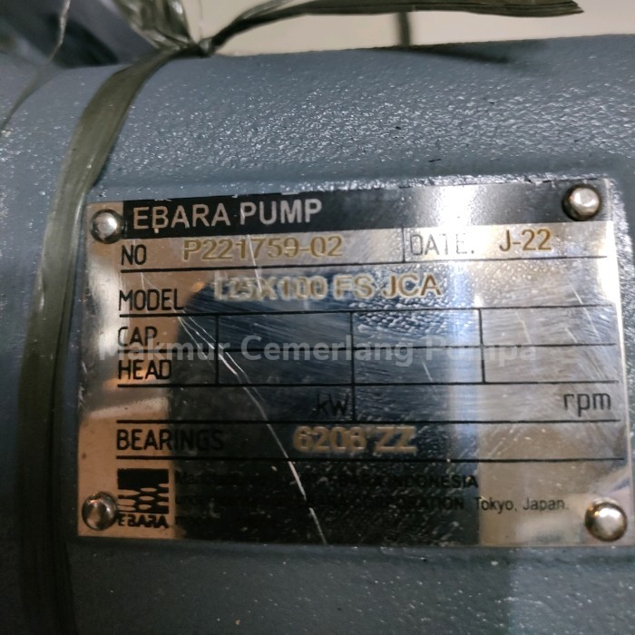 Terpopuler Pompa Ebara 125 X 100 Fsjca (Ms) 5"X4" Centrifugal Ebara 125X100