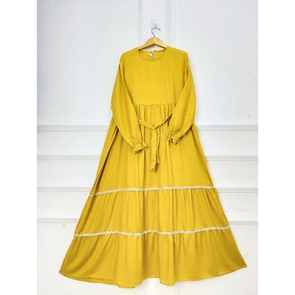 STOK TERBATAS GAMIS RAYON POLOS ANAK TANGGUNG