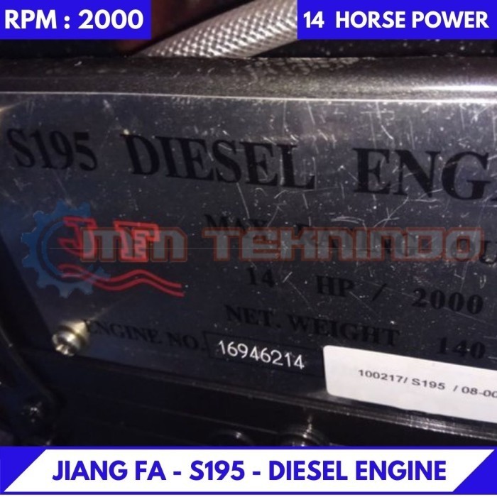 HOT SALE JIANG FA - S195 - DIESEL ENGINE