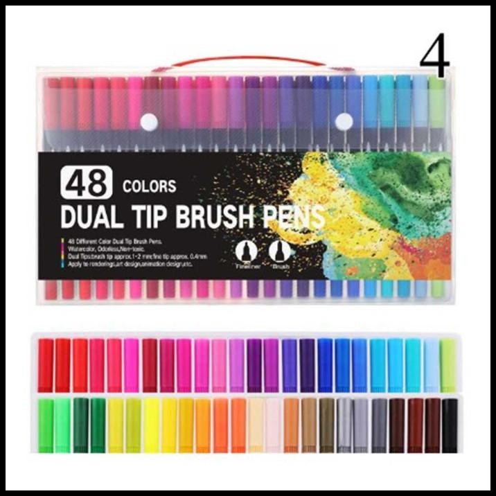 

Spidol Warna Double Head Drawing Pen Fine Art Watercolor