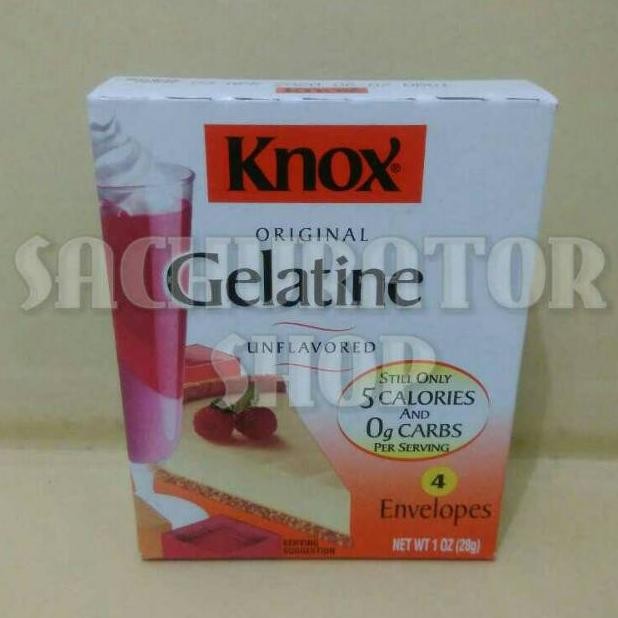 

Knox Ori Orinal Gelatine Gelatin Jelatin Unflavored 4s Envelopes 28 gr box