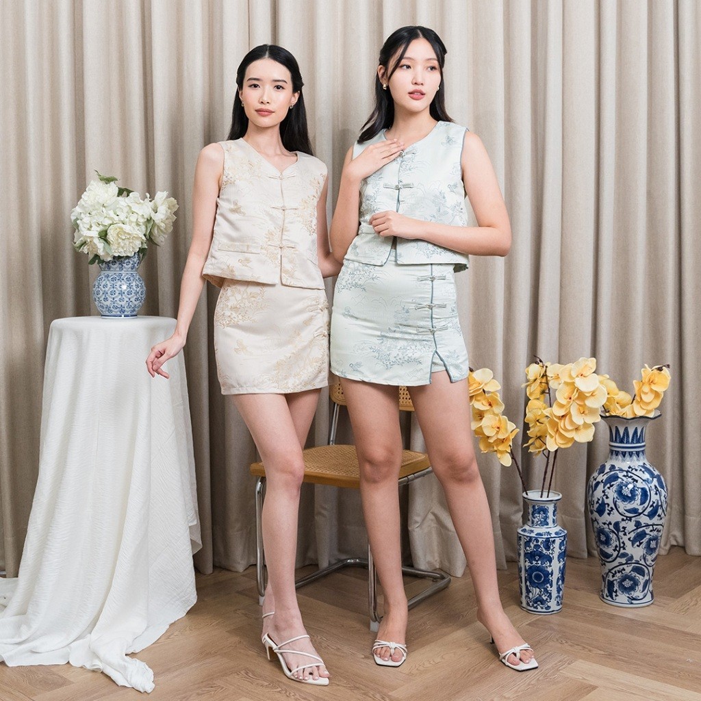 Chocochips - Xiomara Set /  Set Wanita / Setelan Rok Wanita / Set Cheongsam Wanita