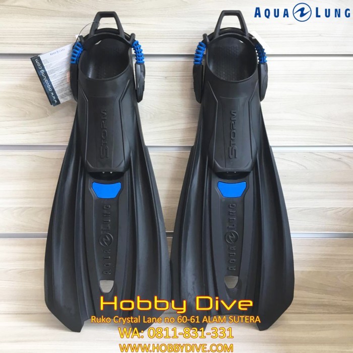 AQUA LUNG Fin Storm Arctic Black - Blue Scuba Diving Aqualung