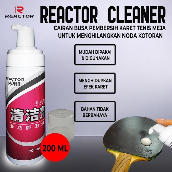 

TERSEDIA PEMBERSIH KARET BAT TENIS MEJA REACTOR FOAM CLEANER SPIN REFRESH 200ML