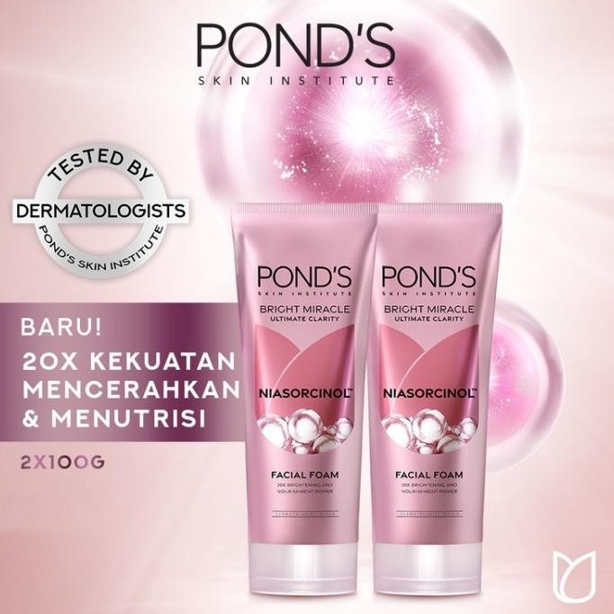 

TERSEDIA PONDS BRIGHT MIRACLE FACIALAL FOAM 100 G TWIN PACK/PCS