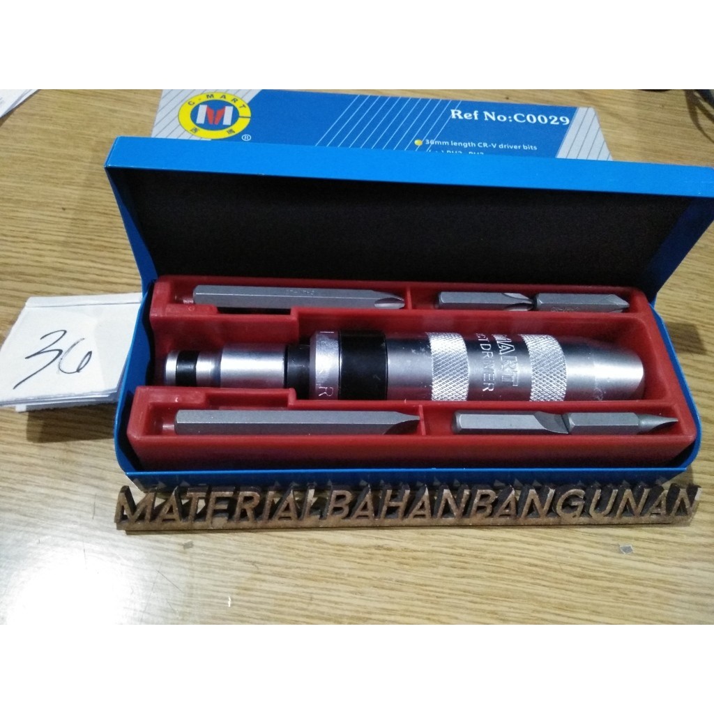 set obeng ketok cmart impact screwdriver pemutar mur baut
