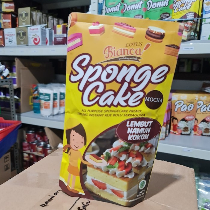 

TERBARU Sponge Cake Tepung Premiks Bianca Rasa MOCHA 300 gram PROMO!