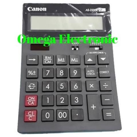 

Canon AS 2200R - Calculator Check & Correct Desktop Kalkulator Meja Kantor 12 Digits AS 2200R AS 2200 R