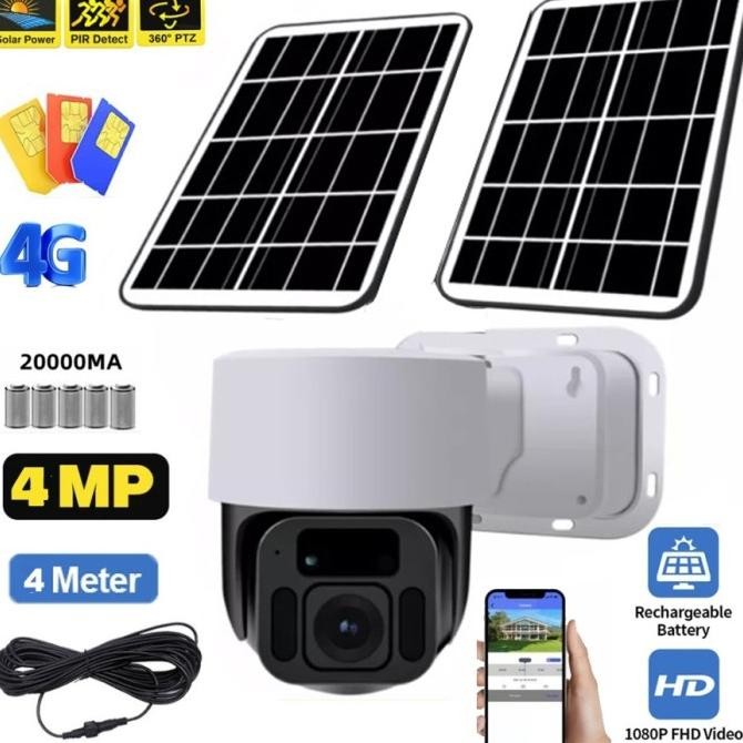 CCTV 4G GSM Solar Cell Kamera CCTV Solar Panel Surya Outdoor