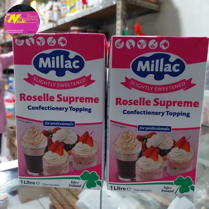 

MURAH milac roselle supreme whipped cream 1 liter khusus grab dan gojek Kode 984