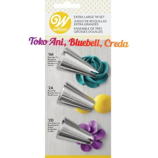 

Wilton Extra Large Decorating Tip, Set of 3. ( Tip no : 1M, 2A, 2D )