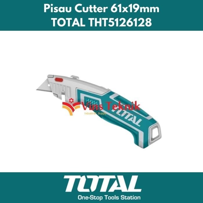 

Pisau Cutter Utility Knife 61x19mm TOTAL THT5126128 TERBAIK Kode 1257