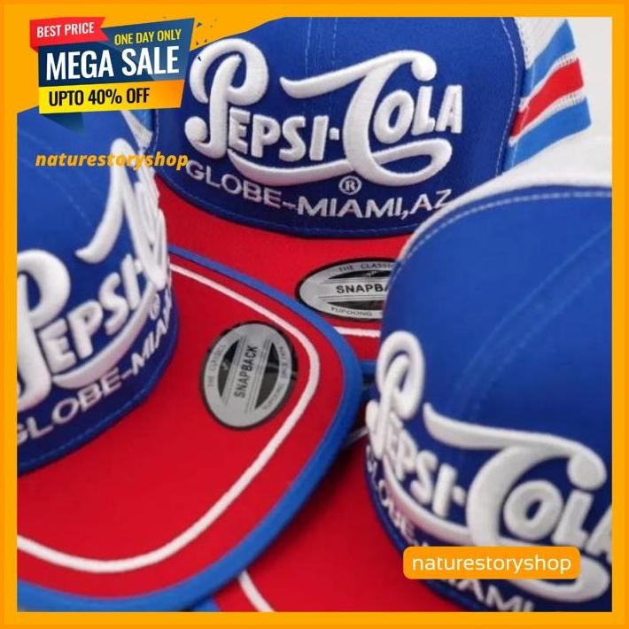 TOPI SNAPBACK PEPSI COLA ORIGINAL IMPORT / HAT PRODUK TERBAIK 
