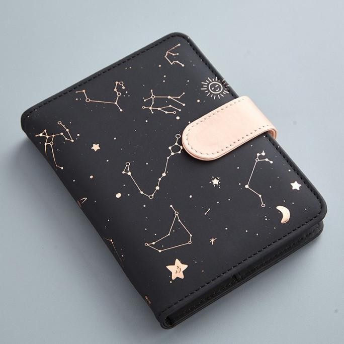 

MAGNETIC NOTEBOOK ZODIAC DIARY PU LEATHER BUKU CATATAN AGENDA 3189