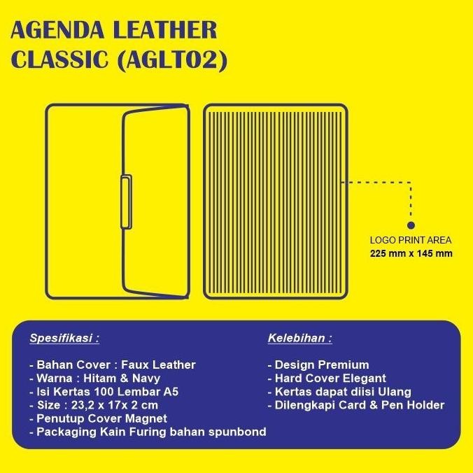 

BUKU AGENDA COVER KULIT KERTAS A5 LEATHER NOTEBOOK