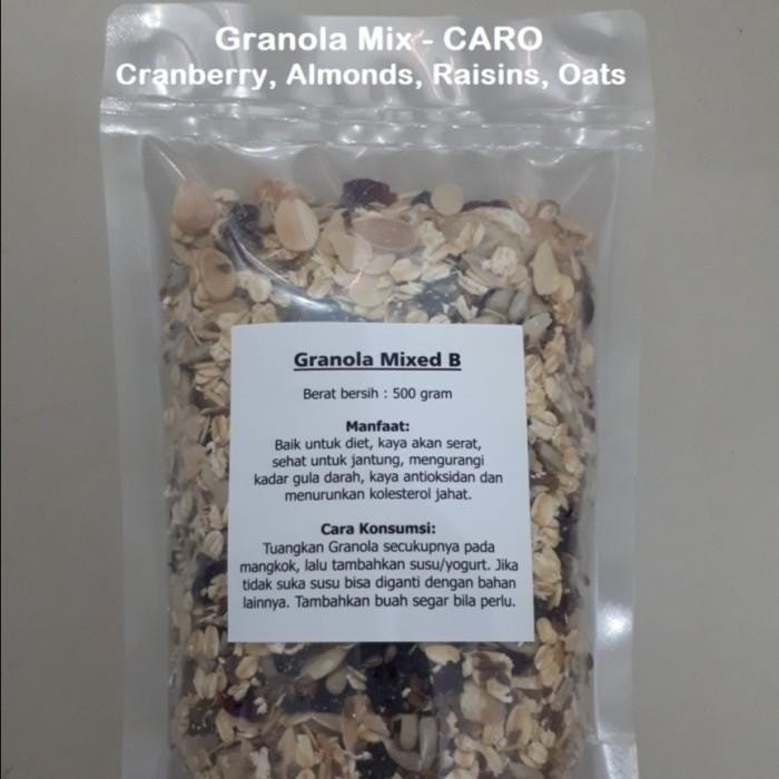 

500Gr Granola Mix Caro (Cranberry, Almonds, Raisins, Oats)