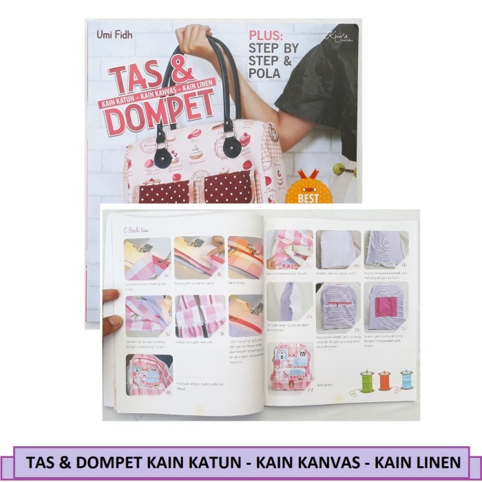 

Buku membuat : TAS & DOMPET dari Kain Katun Kanvas Linen Best Seller