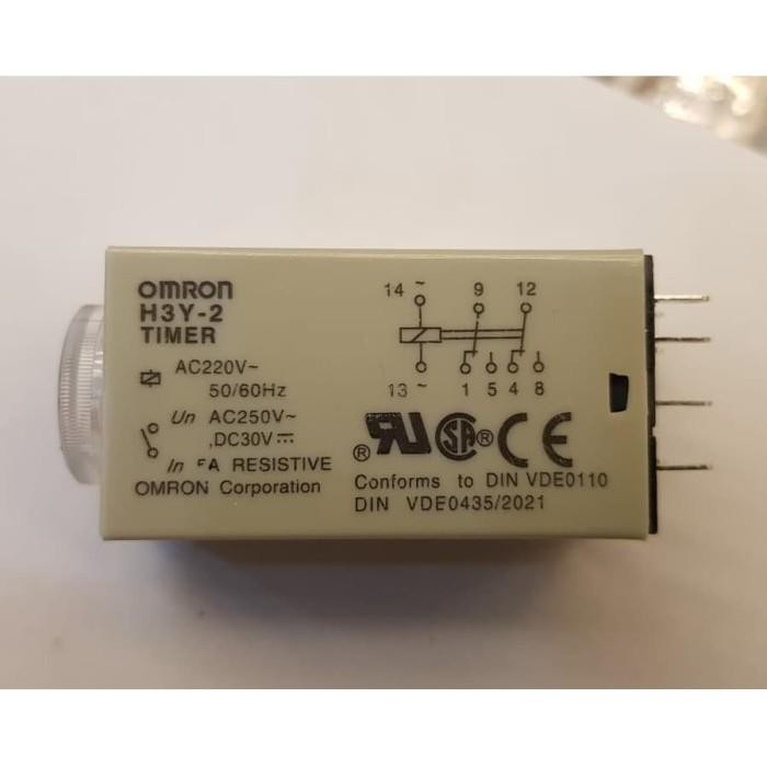 TimerOmron H3Y-2 Delay Timer Relay 220V 30/60 Detik Import Premium
