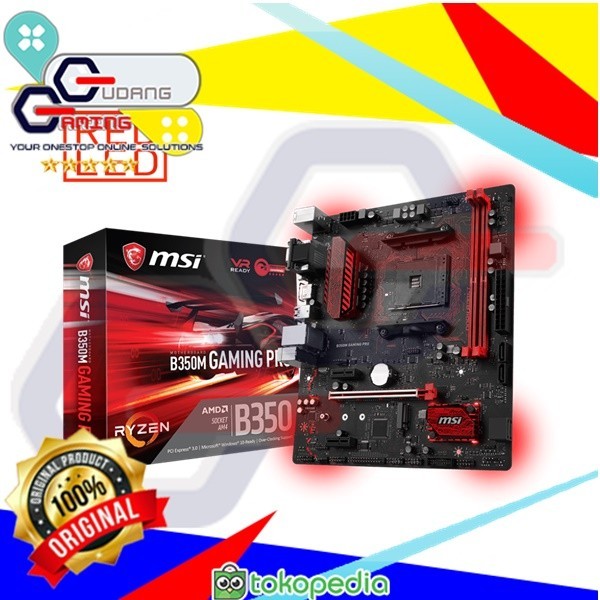 BISA GOSEND! MSI B350M GAMING PRO SOCKET AM4 MOTHERBOARD