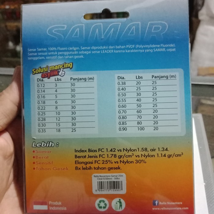 Senar Leader Relix Nusantara Samar 30Lb 40Lb 50Lb