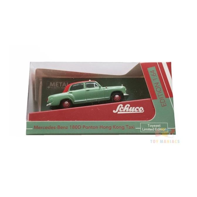 Schuco Mercedes-Benz 180D Ponton Green Red Hong Kong Taxi Car Limited